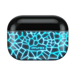 Awei T29 Pro In-ear Bluetooth Handsfree Ακουστικά με Θήκη Φόρτισης Ice Crack Blue
