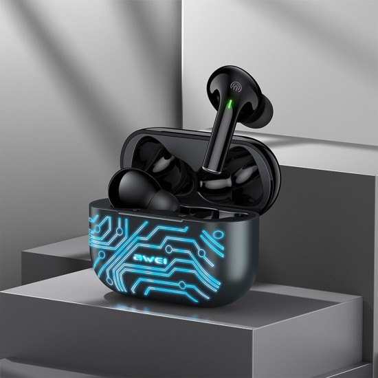 Awei T29 Pro In-ear Bluetooth Handsfree Ακουστικά με Θήκη Φόρτισης Ice Crack Orange Awei T29 Pro In-ear Bluetooth Handsfree Ακουστικά με Θήκη Φόρτισης Ice Crack Orange