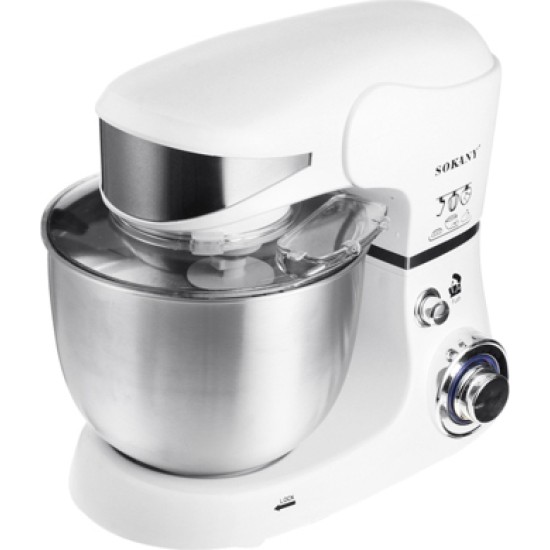 Sokany SC-206 Κουζινομηχανή 1000W με Ανοξείδωτο Κάδο 5lt White