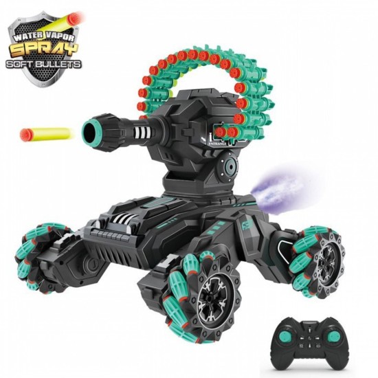 Τηλεκατευθυνόμενο Άρμα Μάχης με Εφέ Ήχου & Ψεκασμού Νερού & Συχνότητα 2.4GHz Πράσινο