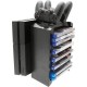 Dobe Tower Stand & Twin Charging Docking Station Βάση για Xbox One / PS4 / PS3 / Xbox 360 σε Μαύρο χρώμα