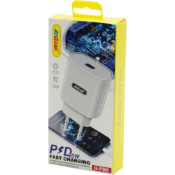 Andowl Φορτιστής Χωρίς Καλώδιο με Θύρα USB-C 20W Λευκός (Q-PD6)