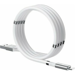 Remax Magnetic / Regular USB to Lightning Cable Λευκό 1m (RC-125i)