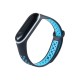 Λουράκι Σιλικόνης Μαύρο-Μπλε (Mi Band 3/4)