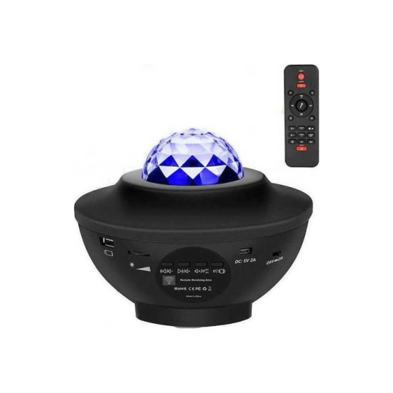 Bluetooth Διακοσμητικό Φωτιστικό με Φωτισμό RGB Party Light LED Μπαταρίας σε Μαύρο Χρώμα