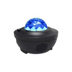 Bluetooth Music Player Usb Bluetooth Διακοσμητικό Φωτιστικό Party Light LED σε Μαύρο Χρώμα