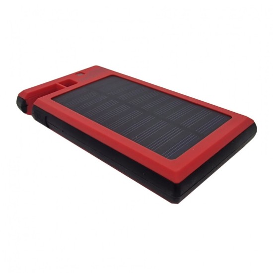 DS16 Ηλιακό Power Bank 30000mAh με 2 Θύρες USB-A Κόκκινο