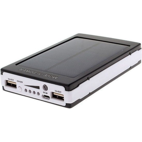 ES30000 Ηλιακό Power Bank 30000mAh με 2 Θύρες USB-A Μαύρο