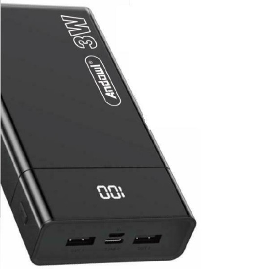 Andowl Q-CD666 Power Bank 30000mAh Μαύρο Andowl Q-CD666 Power Bank 30000mAh Μαύρο