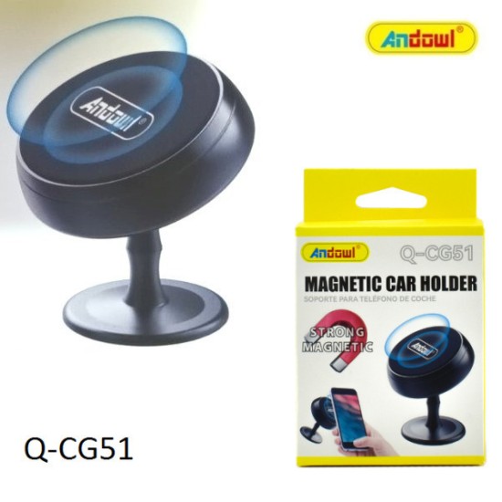 Andowl Βάση Κινητού Αυτοκινήτου Q-CG51 με Μαγνήτη Μαύρη