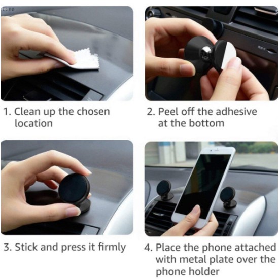 Andowl Βάση Κινητού Αυτοκινήτου Q-CG51 με Μαγνήτη Μαύρη