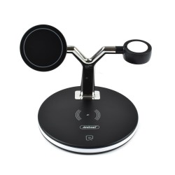 Andowl Ασύρματος Φορτιστής (Qi Pad) 25W Power Delivery / Quick Charge 3.0 Μαύρος (970)