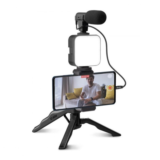Live Video Package Set Q-ZJ09 Τρίποδο Κινητού Μαύρο