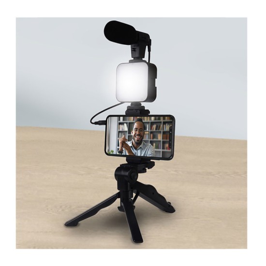 Live Video Package Set Q-ZJ09 Τρίποδο Κινητού Μαύρο