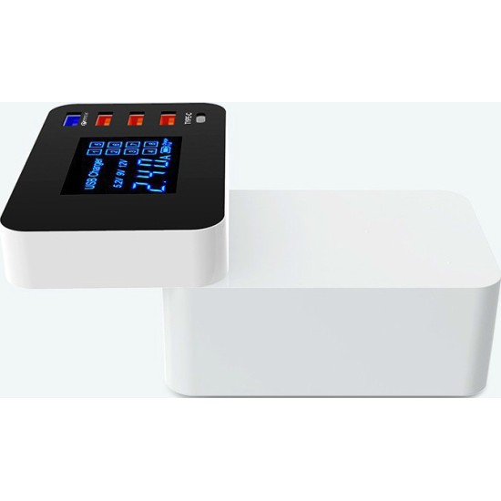 Βάση Φόρτισης με 4 Θύρες USB-A και Θύρα USB-C Quick Charge 3.0 σε Λευκό χρώμα (CD-A33Q) Βάση Φόρτισης με 4 Θύρες USB-A και Θύρα USB-C Quick Charge 3.0 σε Λευκό χρώμα (CD-A33Q)
