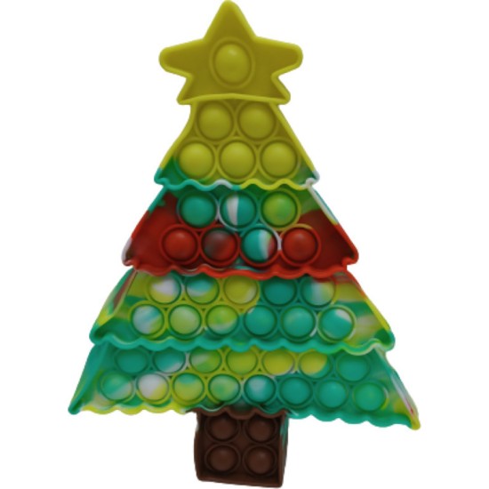 Pop It Fidget Christmas Tree Πολύχρωμο Pop It Fidget Christmas Tree Πολύχρωμο
