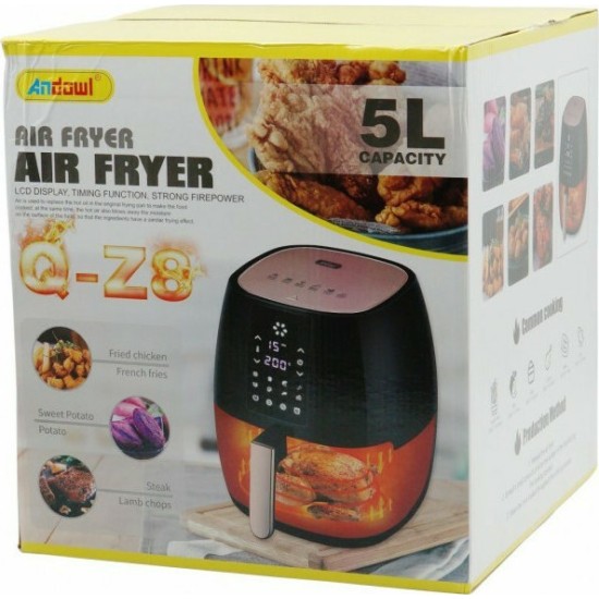 Andowl Q-Z8 Φριτέζα Αέρος με Αποσπώμενο Κάδο 5lt Χρυσή Andowl Q-Z8 Φριτέζα Αέρος με Αποσπώμενο Κάδο 5lt Χρυσή