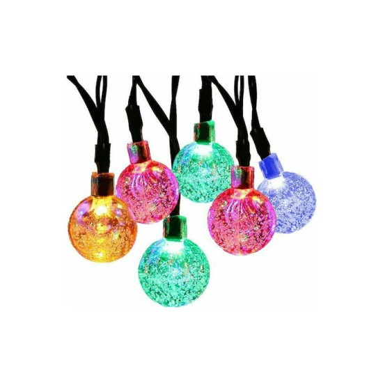 Ηλιακά φωτάκια κήπου μπαλίτσες solar lights 30Led 8 προγράμματα, πολύχρωμα OEM