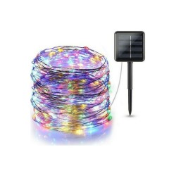 200 Χριστουγεννιάτικα Λαμπάκια LED Πολύχρωμα 20μ Ηλιακά σε Σειρά