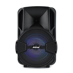 Andowl Σύστημα Karaoke με Ενσύρματo Μικρόφωνo σε Μαύρο Χρώμα