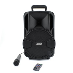 Andowl Σύστημα Karaoke με Ενσύρματo Μικρόφωνo σε Μαύρο Χρώμα