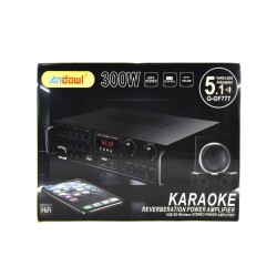 Andowl Ενισχυτής με λειτουργία Karaoke σε Μαύρο Χρώμα