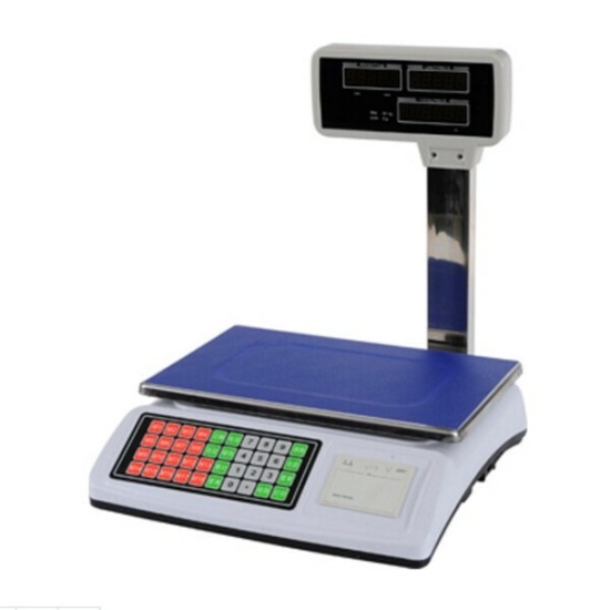 Ηλεκτρονική Ζυγαριά Λιανικής με Κολώνα και Δυνατότητα Εκτύπωσης Ετικετών με Ικανότητα Ζύγισης 40kg και Υποδιαίρεση 5gr