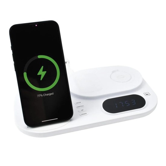 Andowl Ασύρματος Φορτιστής (Qi Pad) 30W Power Delivery / Quick Charge 3.0 Λευκός (A06)