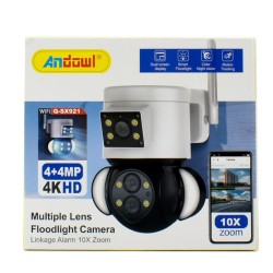 Andowl IP Κάμερα Παρακολούθησης Wi-Fi 4K Αδιάβροχη με Αμφίδρομη Επικοινωνία σε Μαύρο Χρώμα Q-SX921