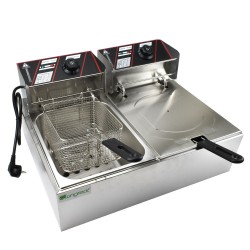 Ηλεκτρική Φριτέζα Διπλή 5kW Χωρητικότητας 2x6lt 56x45.5x29cm