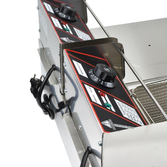 Ηλεκτρική Φριτέζα Διπλή 5kW Χωρητικότητας 2x6lt 56x45.5x29cm