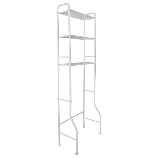 Laundry Rack Stainless Steel Επιδαπέδια Ραφιέρα Μπάνιου Μεταλλική με 3 Ράφια 68x25x160cm White Laundry Rack Stainless Steel Επιδαπέδια Ραφιέρα Μπάνιου Μεταλλική με 3 Ράφια 68x25x160cm White