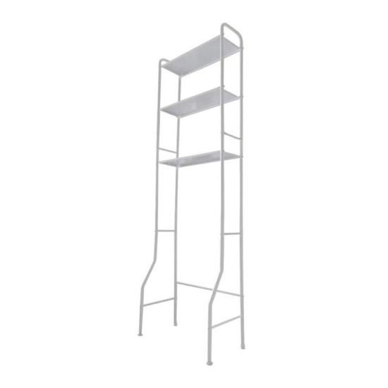 Laundry Rack Stainless Steel Επιδαπέδια Ραφιέρα Μπάνιου Μεταλλική με 3 Ράφια 68x25x160cm White Laundry Rack Stainless Steel Επιδαπέδια Ραφιέρα Μπάνιου Μεταλλική με 3 Ράφια 68x25x160cm White
