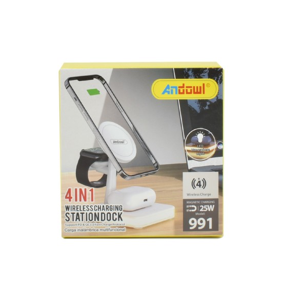 Andowl Ασύρματος Φορτιστής (Qi Pad) 25W Power Delivery / Quick Charge 3.0 Μαύρος (991) Andowl Ασύρματος Φορτιστής (Qi Pad) 25W Power Delivery / Quick Charge 3.0 Μαύρος (991)
