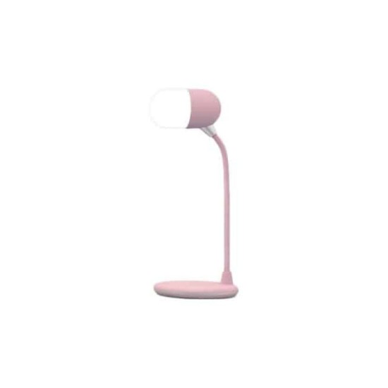 Φωτιστικό Γραφείου LED με Εύκαμπτο Βραχίονα Bluetooth σε Ροζ Χρώμα