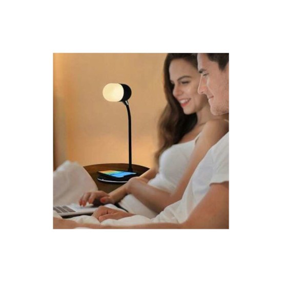 Φωτιστικό Γραφείου LED με Εύκαμπτο Βραχίονα Bluetooth σε Ροζ Χρώμα