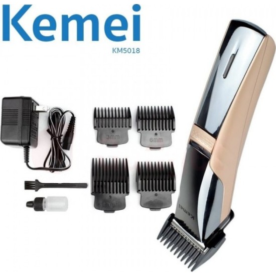 Kemei Επαναφορτιζόμενη Κουρευτική Μηχανή Χρυσή KM-5018 Kemei Επαναφορτιζόμενη Κουρευτική Μηχανή Χρυσή KM-5018