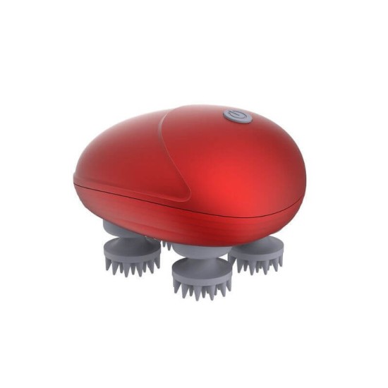 Επαναφορτιζόμενη Πολυλειτουργική ηλεκτρική Συσκευή μασάζ τριχωτού της κεφαλής K-102 69 Κόκκινο