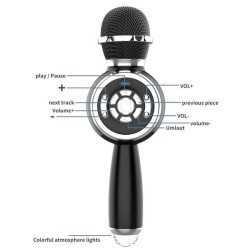Ασύρματο Μικρόφωνο Karaoke DS810 σε Μαύρο Χρώμα