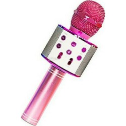 WSTER Ασύρματο Μικρόφωνο Karaoke WS-858 σε Ροζ Χρώμα