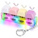 Keyboard Button Design Fidget Stress Relief Keychain with LED Light 4 buttons