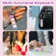 Keyboard Button Design Fidget Stress Relief Keychain with LED Light 4 buttons- 2 τμχ