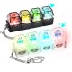 Keyboard Button Design Fidget Stress Relief Keychain with LED Light 4 buttons- 2 τμχ