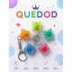 Keyboard Button Design Fidget Spinner Stress Relief Keychain with LED Light 5 buttons