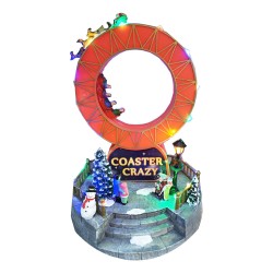 Χριστουγεννιάτικο Φωτιζόμενο Διακοσμητικό Χωριό με Μουσική και Κίνηση Coaster Crazy