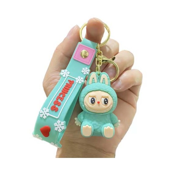 3D Μπρελόκ Σιλικόνης Labubu Have a seat - 7 εκ. Πράσινο