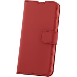 Θήκη πορτοφόλι & stand με υποδοχές καρτών και μαγνητικό κούμπωμα από δέρμα TPU για Samsung Galaxy S25 Ultra Κόκκινο