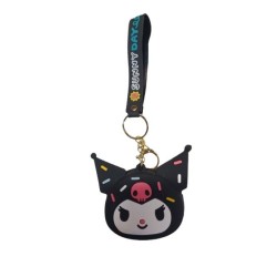 Πορτοφολάκι σιλικόνης Kuromi Μαύρο