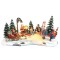 Χριστουγεννιάτικο ΧΩΡΙΟ XMAS Ρεύματος Με Φως Και Κίνηση 28,5x13x13cm "Έλκηθρα & Δ΄ώρα" 