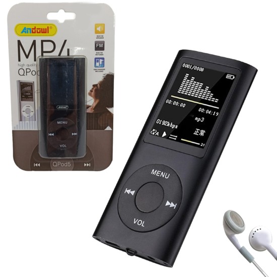 Andowl QPOD5 MP4 Player με Οθόνη 1.8" Μαύρο